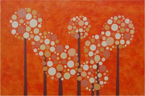 Obraz - Oranžový les (90x60 cm)
