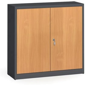 Alfa 3 Zvárané skrine s lamino dverami, 1150 x 1200 x 400 mm, RAL 7016/breza