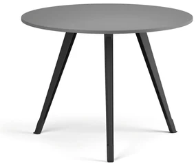 Konferenčný stôl PRIMO ZEN, priemer 100 cm, čierna podnož, grafit