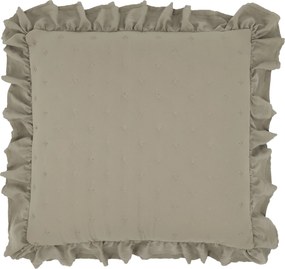 Taupe obliečka na vankúš s volánikovým okrajom Aix Soft – 50*50 cm