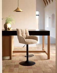 Barová stolička Marilla, otočná, s nastaviteľnou výškou – béžová (54840004)