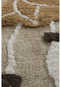 Svetlohnedé kúpeľňové predložky v súprave 3 ks 100x60 cm Ruya – Foutastic