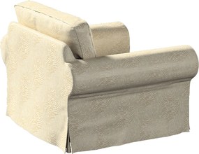 Poťah na kreslo Ektorp farba produktu béžová látka lesklá, zapletaná, vzorované