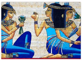 Sklenený obraz - Egyptské maľby (70x50 cm)