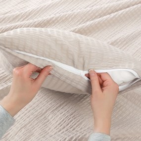 Goldea krepová obliečka na vankúš - latte 40 x 40 cm