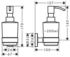 Hansgrohe Logis Universal, dávkovač tekutého mydla , chrómová, HAN-41714000