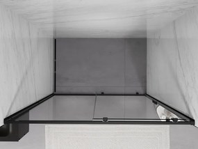 Mexen Exo, posuvné dvere do otvoru 155x200 cm, 6mm číre sklo, čierny profil, 8151-155-000-70-00