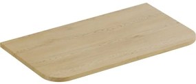 Koupelnová sestava Ovalia River s deskou, umyvadlem a skříňkami 80 cm dub Cremona