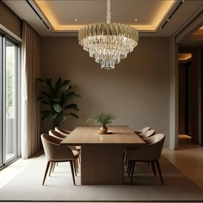 Toolight Toolight, závesné svietidlo 60cm, 9xE14, G060-CP, zlatá lesklá, OSW-06384