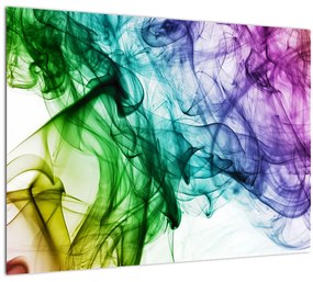 Sklenený obraz - farebný dym (70x50 cm)