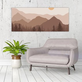 Obraz - Hnedé pohorie N⁰1 (120x50 cm)