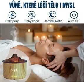 Aróma difuzér RDF3 v tvare sopky - 500 ml - biely