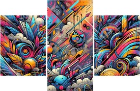 Obraz - Pestrofarebné graffiti (90x60 cm)