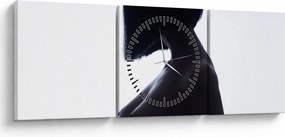 Obraz - Dámska silueta, akt (s hodinami) (90x30 cm)