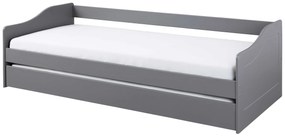 Inter Link Výsuvná detská posteľ Leonie (sivá, 90 x 200 cm)  (100394248)