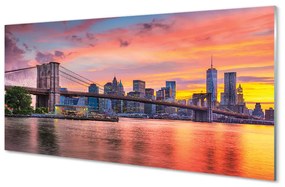 Obraz na akrylátovom skle Most sunrise 100x50 cm