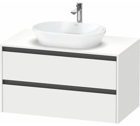 DURAVIT Ketho 2 závesná skrinka pod umývadlo na dosku, 2 zásuvky, 1000 x 550 x 568 mm, biela matná, K24896018180000