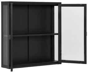 Čierna kovová závesná vitrína 80x80 cm Brisbane – House Nordic