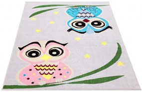 Koberec Agnella Funky Top Owl sivý