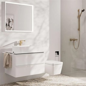 HANSGROHE Tecturis E páková batéria pre umývadlové misy Fine CoolStart, s odtokovou súpravou Push-Open, výška výtoku 243 mm, kartáčovaný bronz, 73073140