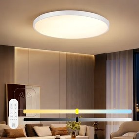 Immax NEO 07316L-LED stmievateľné stropné svietidlo SEMPLICI 128W/230V pr.100cm Wi-Fi Tuya biela + diaľkový ovládač (DO)
