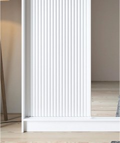 Šatní skříň Biancco se zrcadlem 180 cm bílá