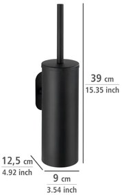 WENKO 24289100-WC kefa TURBO-LOC OREA BLACK 9x39,5 cm nerez/čierna