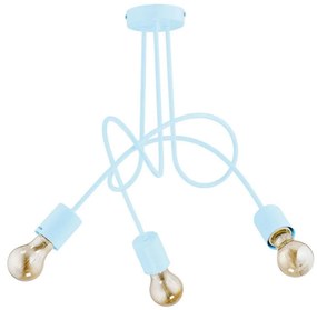 Detský prisadený luster TANGO 3xE27/60W/230V modrá