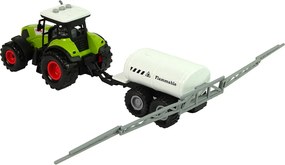 LEAN Toys Sada troch traktorov s prívesmi a postrekovačom, farma