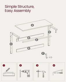 Nástenný vešiak s policou, dubová farba – biela