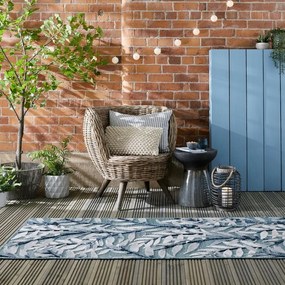 Flair Rugs, Behúň Plaza Willow Blue – na von aj na doma, 80x230, modrá, chodba / predsieň