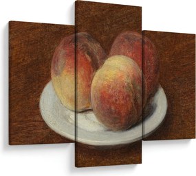 Obraz - Henri Fantin-Latour, Three Peaches on a Plate, reprodukcia (90x60 cm)