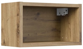 Vysoká závěsná koupelnová skříňka Bella Cashmere kašmírová/dub artisan