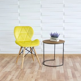 Dekorstudio Zamatová jedálenská stolička Matias žltá