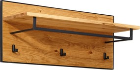 XXXLutz VEŠIAKOVÝ PANEL, antracitová, farba duba, divoký dub, 85/30/28 cm Linea Natura - Vešiakové steny - 001770004604