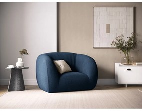 Modré kreslo z textílie buklé Essen – Cosmopolitan Design