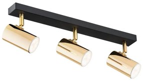 Argon 1474 - Bodové svietidlo LAGOS 3xGU10/5W/230V mosadz/čierna