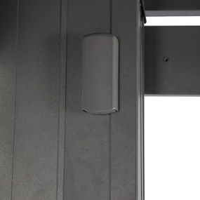 DEOKORK Záhradný hliníkový altánok PREMIUM 3,9 x 3,9 m (sivá) + závesy