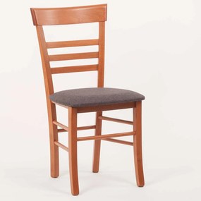 Stima Stolička SIENA s čalúneným sedákom Vyberte odtieň ->: Čerešňa, Vyberte látku ->: LUX Antracit 6