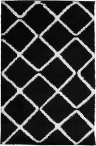 Koberec Boho 613 BLACK/CREAM rozmery koberec: 80x150 cm