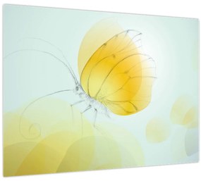 Obraz - Žltý motýľ (70x50 cm)