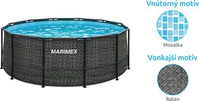 Marimex | Bazén Marimex Florida 3,66x1,22 m so zabudovaným skimmerom - motív RATAN | 10340320