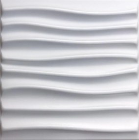 Stropné panely 3D XPS 0014, rozmer 50 cm x 50 cm, STREAM biely, IMPOL TRADE