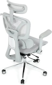 Kancelárska ergonomická stolička PORTE II — sieťovina, sivá