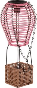 Solárny lampáš balón s LED osvetlením PLA113 PINK-S