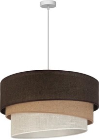 BRILAGI - Luster na lanku TRIO 3xE27/60W/230V pr. 60 cm hnedá/béžová/biela