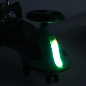 KIK LED Swing FIX S2 gravitačná kolobežka s LED kolesami, zelená