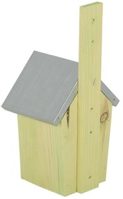 Vtáčia búdka Simi, 30x15x13 cm, drevo/kov, hnedá