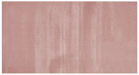 Koberec z umelej zajačej kožušiny 80 x 150 cm ružový MIRPUR Beliani