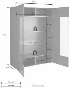 Vitrína SERIAN antracitová